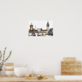 Palace of Westminster & Big Ben: London Fractal Poster (Keuken)