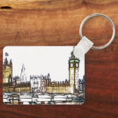 Palace of Westminster & Big Ben: London Fractal Sleutelhanger (Voorkant)