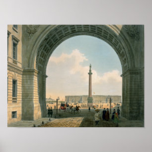 Palace Square, Uitzicht van de Arch of the Army Poster