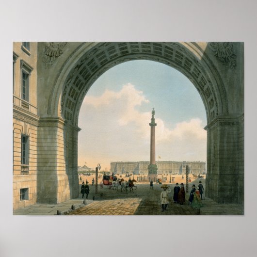 Palace Square, Uitzicht van de Arch of the Army Poster (Voorkant)