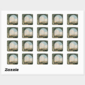 Palace Square, Uitzicht van de Arch of the Army Vierkante Sticker (Vel)