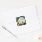 Palace Square, Uitzicht van de Arch of the Army Vierkante Sticker (Envelop)