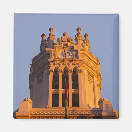 Palacio de Communicaciones, toren detail, zonsonde Magneet (Voorkant)