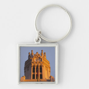 Palacio de Communicaciones, toren detail, zonsonde Sleutelhanger