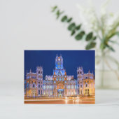 Palacio de Comunicaciones te Night in Madrid Briefkaart (Staand voorkant)