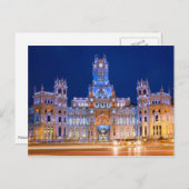 Palacio de Comunicaciones te Night in Madrid Briefkaart (Voorkant / Achterkant)