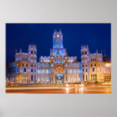 Palacio de Comunicaciones te Night in Madrid Poster (Voorkant)