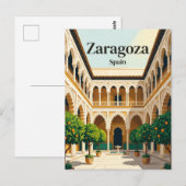 Palacio de la Aljafería Spanje Briefkaart (Voorkant / Achterkant)