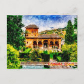 Palacio del Partal, Alhambra, Granada, Spanje. Briefkaart (Voorkant)