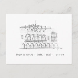 Palacio Municipal, Lima, Perú Briefkaart