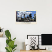 Palacio Salvo in Montevideo Poster (Thuiskantoor)