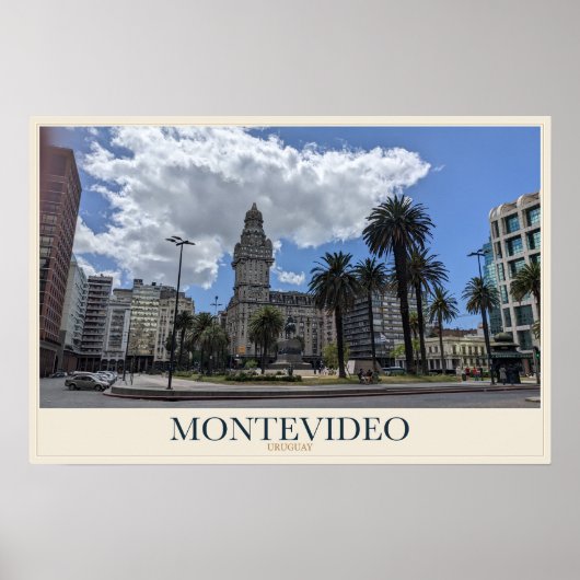 Palacio Salvo in Montevideo Poster (Voorkant)