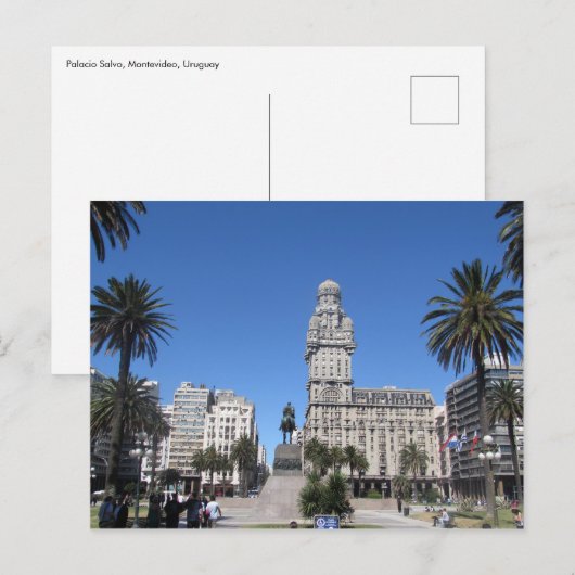Palacio Salvo, Montevideo, Uruguay Briefkaart (Voorkant / Achterkant)