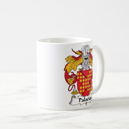 Palacios Family Crest Koffiemok (Voorkant rechts)