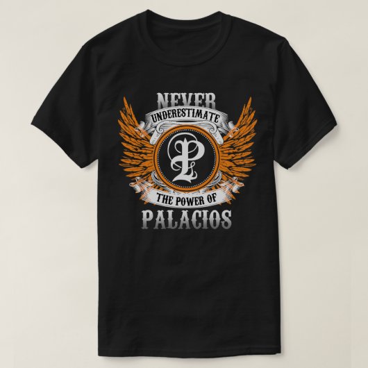Palacios Naam Shirt onderschat nooit de kracht (Design voorkant)