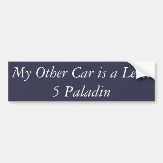 Paladin Bumpersticker (Voorkant)