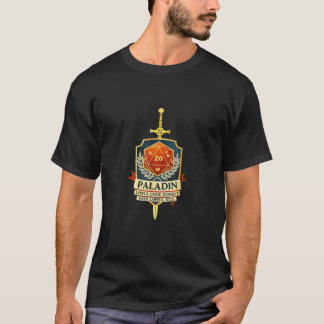 Paladin Class D20 Tabletop Dungeons RPG Dragons T-shirt