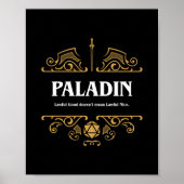 Paladin Class Tabletop RPG Gaming Poster (Voorkant)