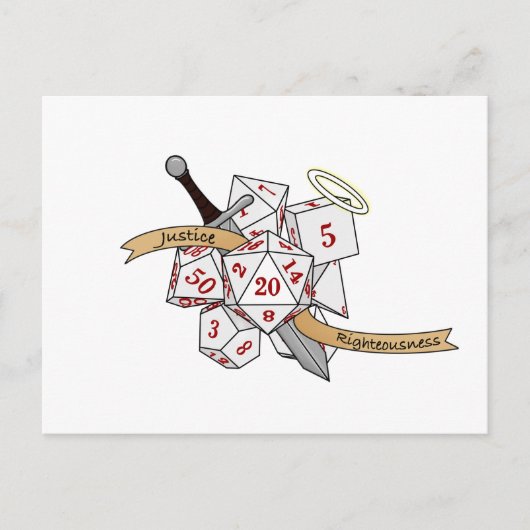 Paladin Dice Design Aankondigingskaart (Voorkant)