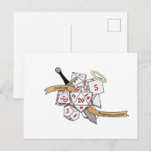 Paladin Dice Design Feestdagenkaart (Voorkant / Achterkant)