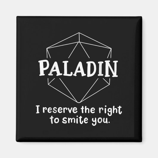 Paladin Grappig Karakter Joke Roleplaying Games RP Magneet (Voorkant)
