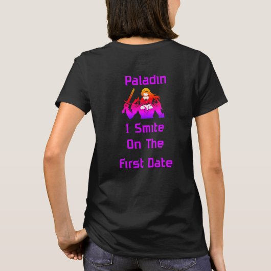 Paladin Smite On First Date T-shirt (Achterkant)
