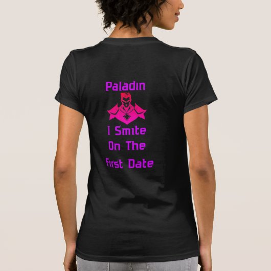 Paladin Smite On First Date T-shirt (Achterkant)