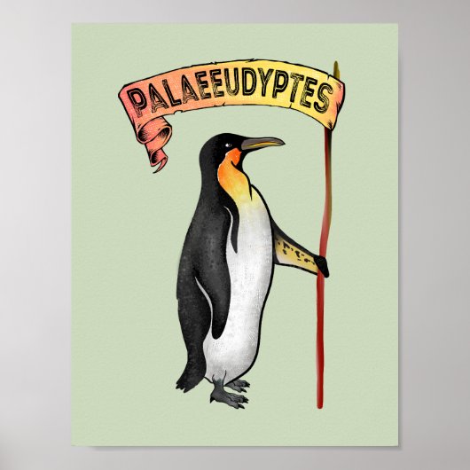 Palaeudyptes Uitgestorven Pinguïn Poster (Voorkant)
