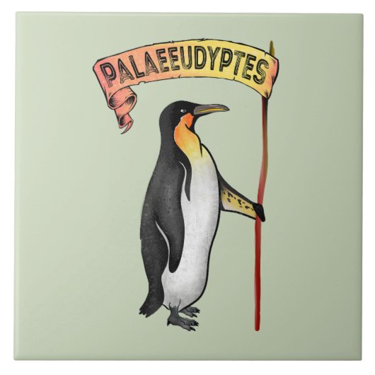 Palaeudyptes Uitgestorven Pinguïn Tegeltje (Voorkant)