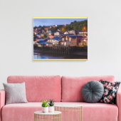 Palafito-stelhuizen, verhoogd zicht canvas afdruk (Insitu (Woonkamer))