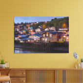 Palafito-stelhuizen, verhoogd zicht canvas afdruk (Insitu (Woonkamer))