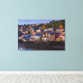 Palafito-stelhuizen, verhoogd zicht canvas afdruk (Insitu (Houten vloer))
