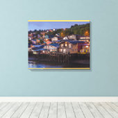 Palafito-stelhuizen, verhoogd zicht canvas afdruk (Insitu (Houten vloer))