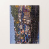 Palafito stilt huizen, verhoogd uitzicht legpuzzel (Verticaal)