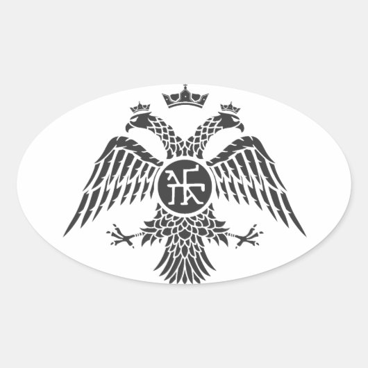 Palaiologos Eagle Ovale Sticker (Voorkant)