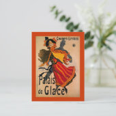 Palais de Glace, 1896 Art Nouveau Advertisement Briefkaart (Staand voorkant)