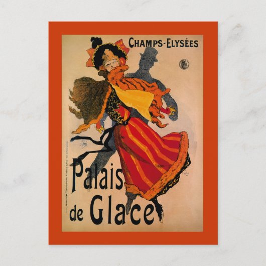 Palais de Glace, 1896 Art Nouveau Advertisement Briefkaart (Voorkant)