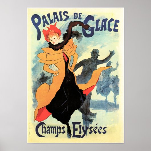 PALAIS DE GLACE Champs Elyses Old Jules Cheret Poster (Voorkant)