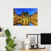 Palais de l'Ile gevangenis in de oude stad Annecy, Poster (Thuiskantoor)