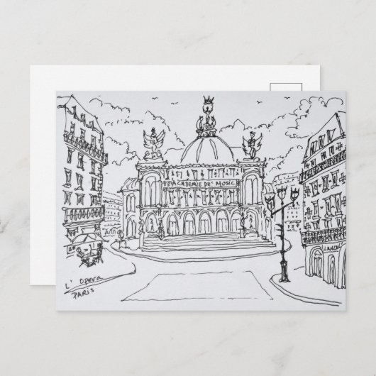 Palais Garnier Opera House | Parijs, Frankrijk Briefkaart (Voorkant / Achterkant)