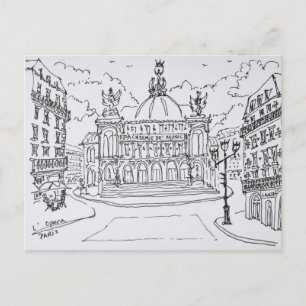 Palais Garnier Opera House Parijs, Frankrijk Briefkaart