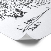 Palais Garnier Opera House | Parijs, Frankrijk Poster (Hoek)