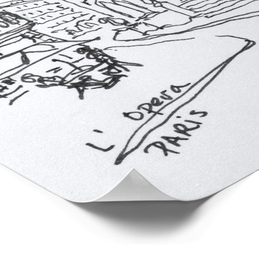 Palais Garnier Opera House | Parijs, Frankrijk Poster (Hoek)