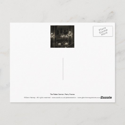 Palais Garnier Paris Frankrijk Briefkaart (Achterkant)