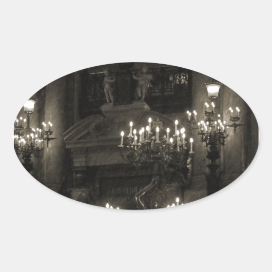 Palais Garnier Paris Frankrijk Ovale Sticker (Voorkant)