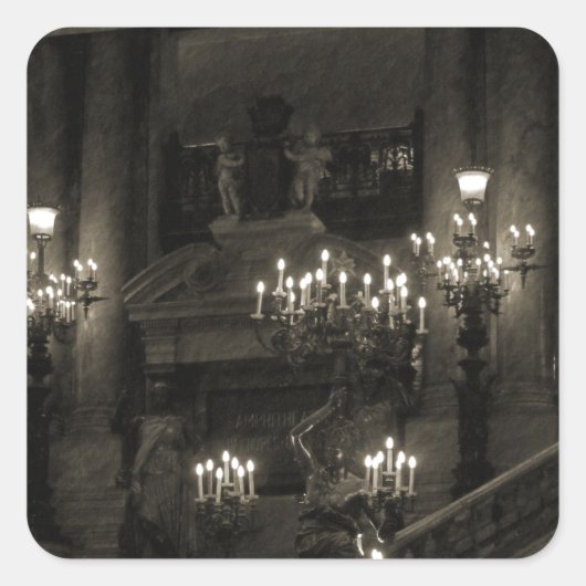 Palais Garnier Paris Frankrijk Vierkante Sticker (Voorkant)