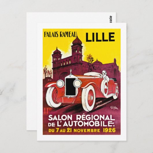 Palais Rameau - Lille - Automobile Ad - 1926 Briefkaart (Voorkant / Achterkant)