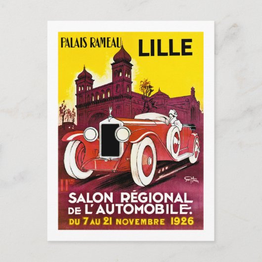 Palais Rameau - Lille - Automobile Ad - 1926 Briefkaart (Voorkant)