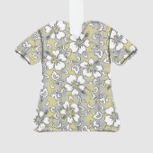 Palaka Pareau Hawaiian Check Hibiscus Aloha Shirt Ornament (achterkant)