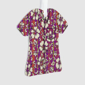 Palaka Pareau Hawaiian Check Hibiscus Aloha Shirt Ornament (voorkant)